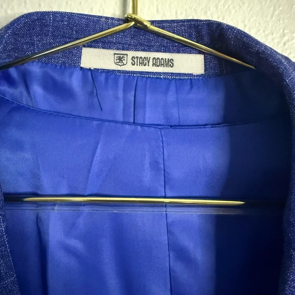 Men’s Stacy Adams 49R Royal Blue Two-Piece Jacket & Vest NWT